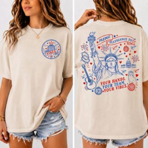 2-Side Pledge Allegiance To Your Hands Shirt, Vintage Music Merch TShirt, Cute Concert Outfit Tee, Friendship Bracelets Fan Gift